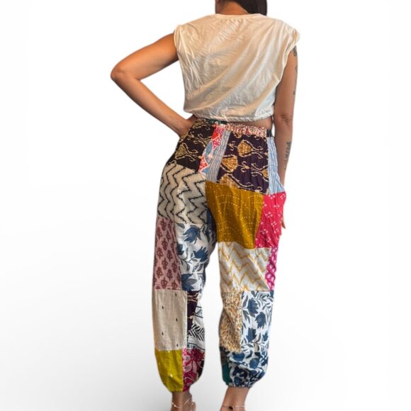 Colorful Patchwork Women's Pants - Picture 12 of 13